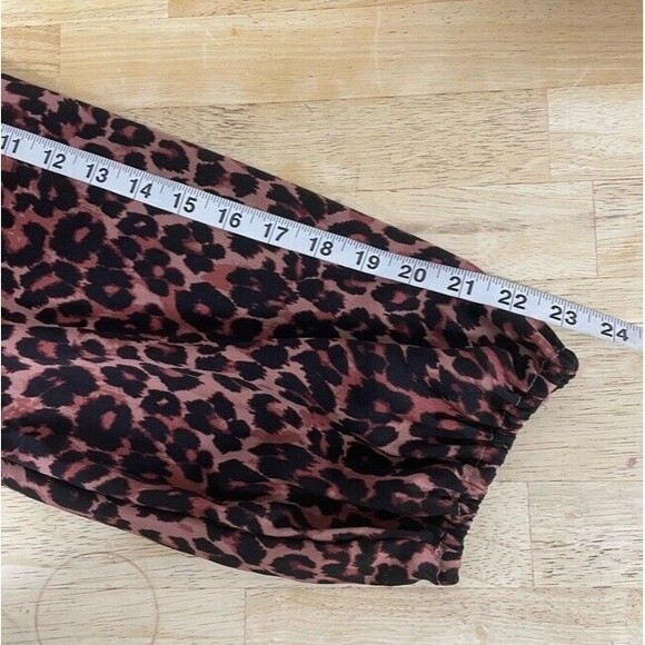 Gigi Parker Top Blouse Burlwood Leopard Boatneck Puffy Long-Sleeve Casual XL NEW - Picture 12 of 12